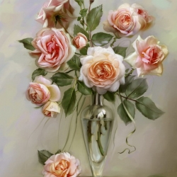 Розы на мраморном столике, Бузин И.